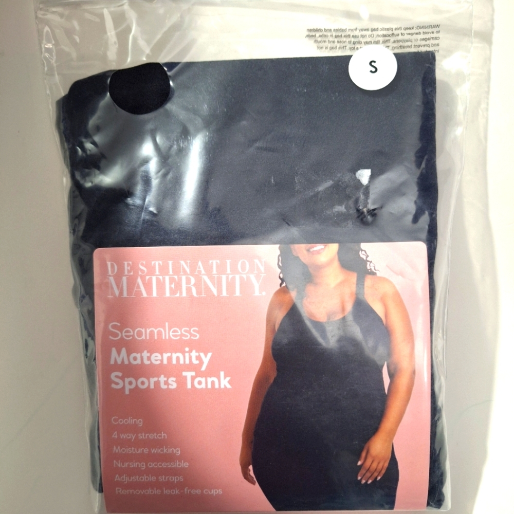 Destination Maternity Seamless - Nursing - Active Tank - Black - Small